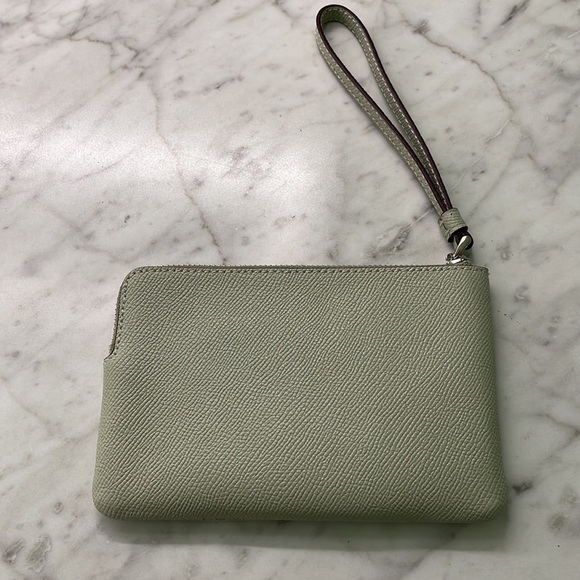 Coach wristlet in a light green color. - Picture 2 of 3
